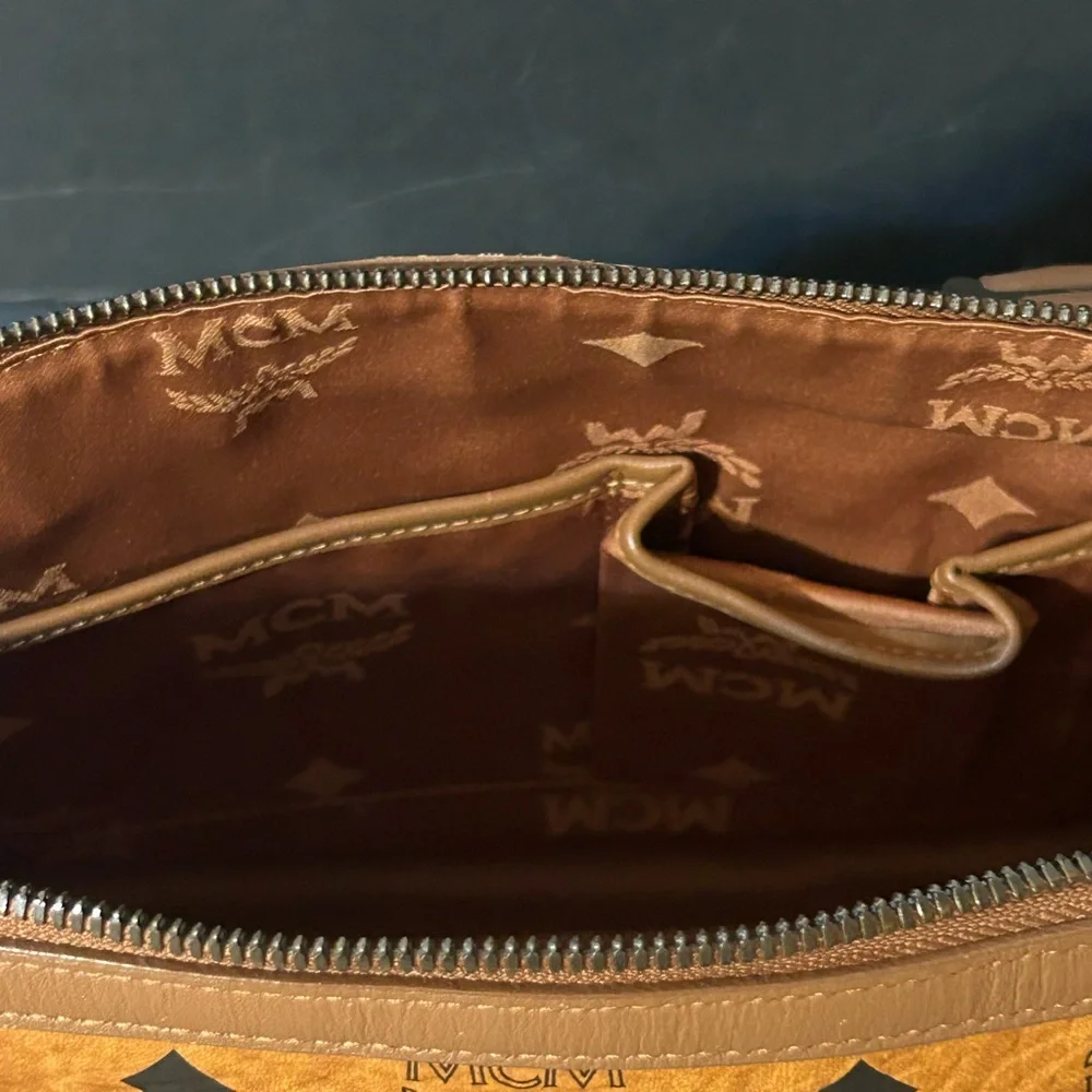 MCM Visetos Cognac Handbag - Picture 4 of 14